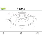VALEO Bremsscheibe 186114