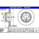 Bremsscheibe Bmw S. 5 (E39) 2.0-3.5 95-04 Power Disc 24.0322-0159.1 Bremsscheibe Bmw S. 5 (E39) 2.0-3.5 95-04 Power Disc 24.0322-0159.1