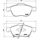 BREMBO Bremsklötze VA P 83 043