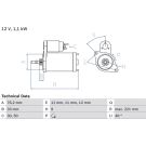 Starter AUDI,FORD,VW 0 986 016 290