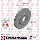 ZIMMERMANN Bremsscheibe 100.1216.20 Coat Z
