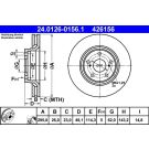 Bremsscheibe Toyota P. Auris/Avensis/Verso 1.6-2.2D 07 24.0126-0156.1