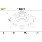 VALEO Bremsscheibe 186579