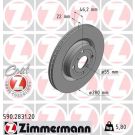 ZIMMERMANN Bremsscheibe 590.2831.20 Coat Z