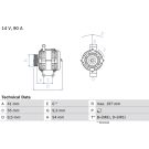 Lichtmaschine FIAT,OPEL,LANCIA,SUZUKI 0 986 048 771
