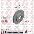 ZIMMERMANN Bremsscheibe 540.2498.20 Coat Z
