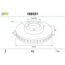 VALEO Bremsscheibe 186551