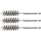 BGS Stahlbürste 15 mm Antrieb Außensechskant 6,3 mm (1/4 ) 3-tlg 3078-15-S