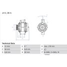 Lichtmaschine MERCEDES C-Klasse 0 986 041 530