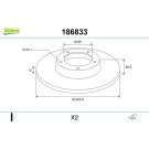 VALEO Bremsscheibe 186833