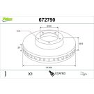 VALEO Bremsscheibe 672790