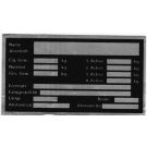 Typenschild 120x65, selbstklebend 404418.001