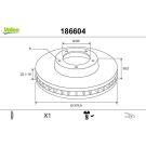 VALEO Bremsscheibe 186604