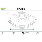 VALEO Bremsscheibe 672506 COATED