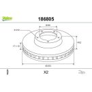VALEO Bremsscheibe 186805