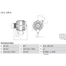 Bosch Automotive Generator 0986082380