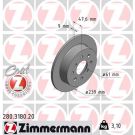 ZIMMERMANN Bremsscheibe 280.3180.20 Coat Z