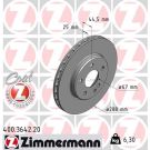 ZIMMERMANN Bremsscheibe 400.3642.20 Coat Z