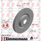 ZIMMERMANN Bremsscheibe 400.3670.20 Coat Z