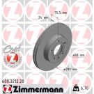 ZIMMERMANN Bremsscheibe 600.3212.20 Coat Z