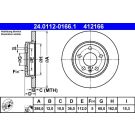Bremsscheibe Audi T. A4 04-08 24.0112-0166.1