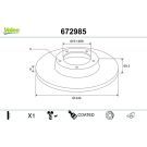 VALEO Bremsscheibe 672985 COATED
