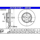 Bremsscheibe Toyota P. Auris/Corolla 1.33-1.8 07-12 24.0126-0148.1