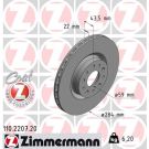 ZIMMERMANN Bremsscheibe 110.2207.20 ZIMMERMANN Bremsscheibe 110.2207.20