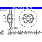 Bremsscheibe Renault P. Kangoo/Laguna/Megane/Scenic 1.4-2.0 95-09 Power Disc 24.0324-0158.1 Bremsscheibe Renault P. Kangoo/Laguna/Megane/Scenic 1.4-2.0 95-09 Power Disc 24.0324-0158.1