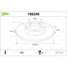VALEO Bremsscheibe 186249