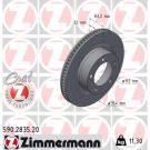 ZIMMERMANN Bremsscheibe 590.2835.20 Coat Z