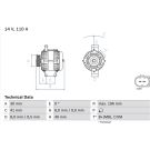 Lichtmaschine BMW 1,3 Serie 0 986 046 130