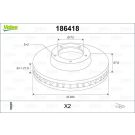 VALEO Bremsscheibe 186418