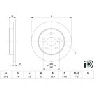 Bremsscheibe LEXUS ES, NX 18 0 986 479 E91