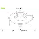 VALEO Bremsscheibe 672526