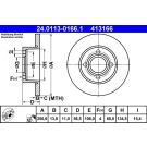 Bremsscheibe Audi S. 80 1.6-2.0 91-96 24.0113-0166.1