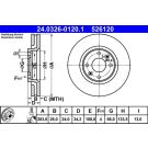 Bremsscheibe Peugeot S. 207/307/308/2008/3008/5008/Partner 00- Power Disc 24.0326-0120.1