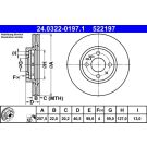 Bremsscheibe Peugeot P. Bipper 1.3 Hdi/1.4 08- Power Disc 24.0322-0197.1