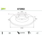 VALEO Bremsscheibe 672992 COATED