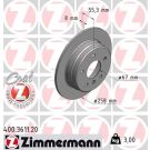 ZIMMERMANN Bremsscheibe 400.3611.20 Coat Z