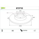 VALEO Bremsscheibe 672733