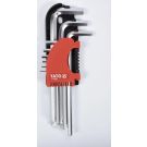Sechskant-Stiftschlüsselsatz 9Tlg. 2û10 mm Cr-V YT-0502