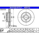 Bremsscheibe Ford P. Fiesta/Focus/Fusion/Puma 1.0-2.0 16V 95-12 24.0122-0172.1