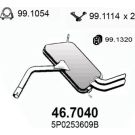 Endschalldämpfer SEAT Altea 1.9 TDi 04/04-03/05 46.7040