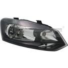 Scheinwerfer R H4 +LWR +MOT SCHWARZ/CHROM VW POLO 6,09-4,14 7267,513,1