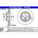 Bremsscheibe Db P. W164/W251 3.0-5.5 4-Matic 05- Power Disc 24.0332-0158.1