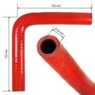 Universal-Wasserschlauch Winkel 90 Sil. 22X150X150mm SIRT010