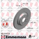 ZIMMERMANN Bremsscheibe 100.3309.20 Coat Z
