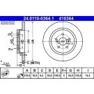 Bremsscheibe Toyota T. Urban Cruiser 1.4 D-4D 4Wd 09-14 24.0110-0364.1