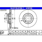 Bremsscheibe Vw P. Lupo/Polo 94-05 24.0118-0106.1